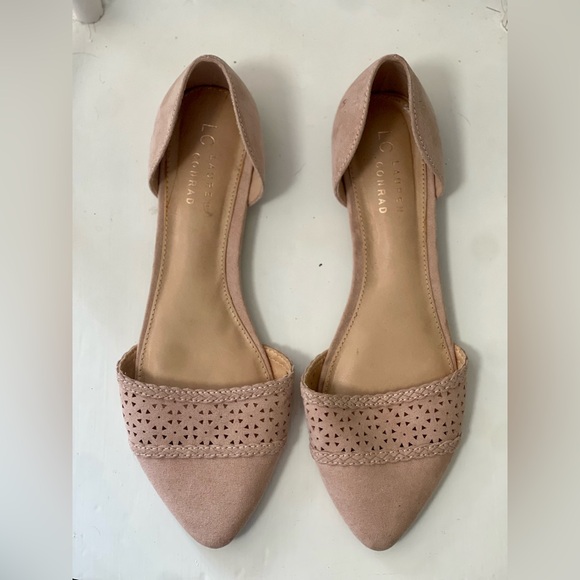 Laureen Conrad Blush Pink Slip On Pointed Toe Flats - Picture 2 of 3